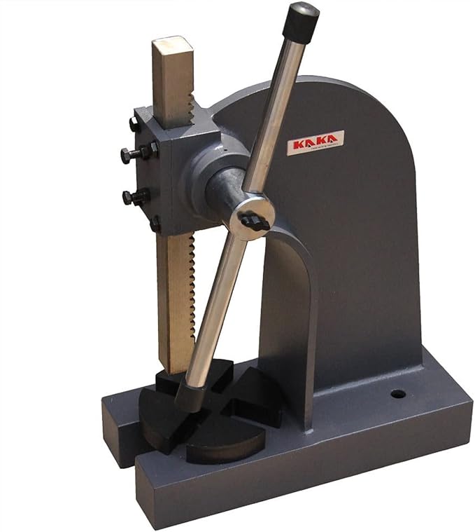 KAKA INDUSTRIAL Arbor Press, 3-Ton Capacity Manual Arbor Press, 11-Inch Height with 4-Position Plate, Portable Hand Press for Bearing Installation, Metal Bending, and Industrial Workshops AP-3