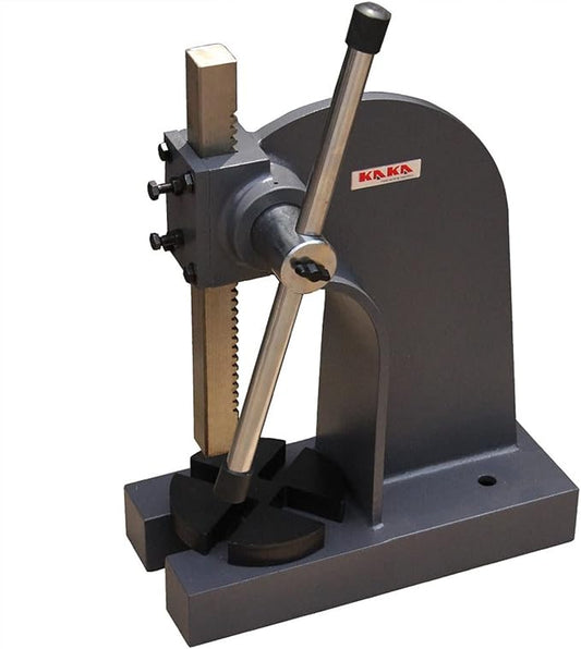 KAKA INDUSTRIAL Arbor Press, 3-Ton Capacity Manual Arbor Press, 11-Inch Height with 4-Position Plate, Portable Hand Press for Bearing Installation, Metal Bending, and Industrial Workshops AP-3