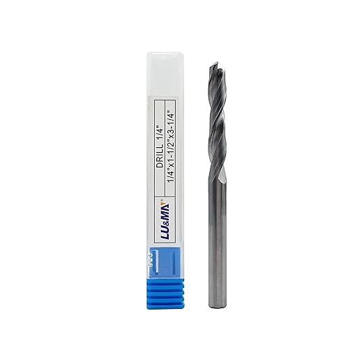 Solid Carbide Jobber Drill Bits,1/4" Straight Shank and 118째 Point Angle, Made from K20 Tungsten Carbide,Applications: for Stainless Steel Alloy Metal, 1-Piece
