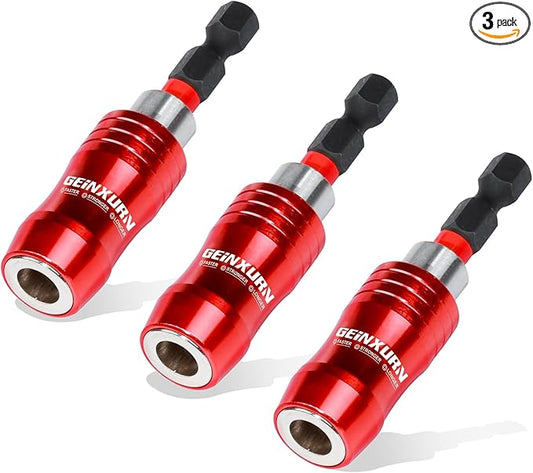2.5 Inches Impact Screwdriver Bit Holders, 3 PC Magnetic Extension Quick-Change Socket Drill Bit Holder Hex Shank Quick Release Drill Bit Guide