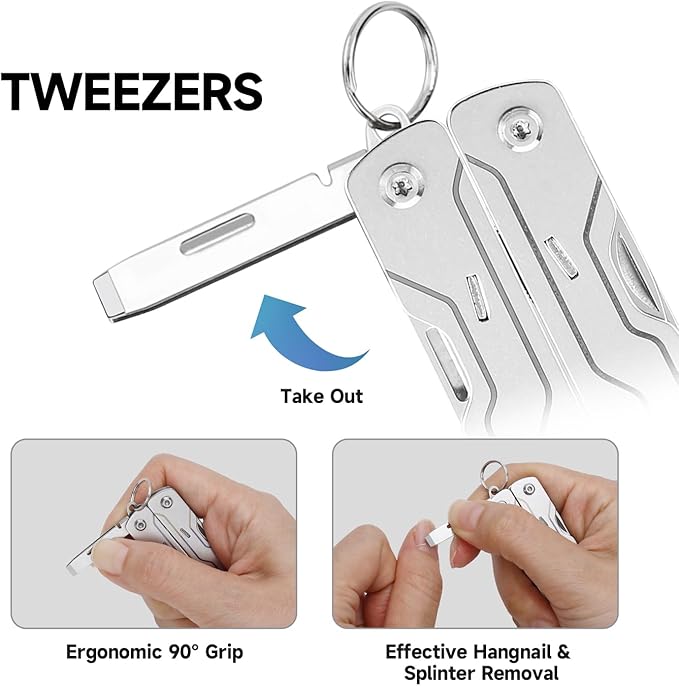 NexTool Micro Sailor Scissors S0, Mini Keychain Multitool with Serrated Scissors, 8-in-1 Lightweight EDC Tool for Travel, Outdoor, Everyday Carry, Cool Gadget for Men