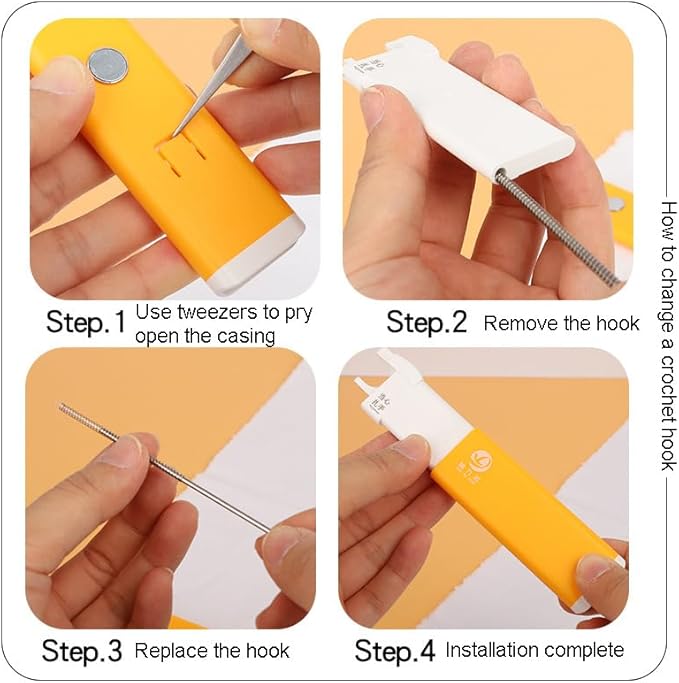 YICBOR Magnetic Automatic Sewing Machine Needle Threader with Strong Magnet, Stitch Insertion Tool with 1pcs Replacement Hooks Quick for Industrial Single Lockstitch Sewing Machine
