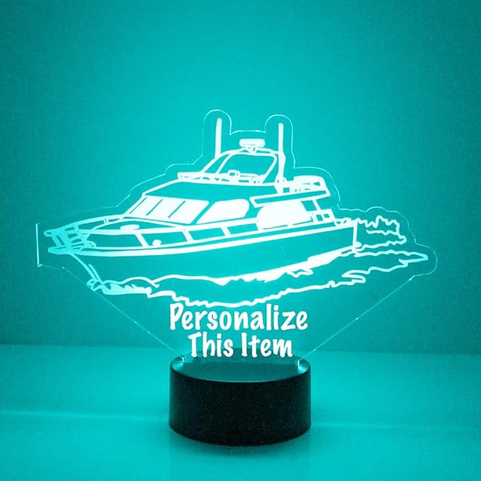 Transportation Custom LED Sign Night Light Lamp with Remote, Light Up Display with Personalized Name or Image, Customized and Made in The USA, Clear Acrylic Design Home Decor with 16 Colors, 4 Modes