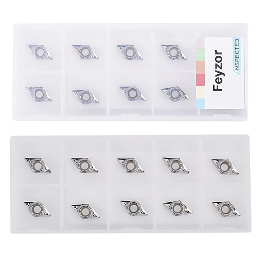 Carbide Inserts for Aluminum DCGT21.51 DCGT070204-AL 10PCS, Precision Cutting and Enhanced Durability