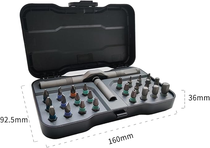 24 in 1 Magnetic Ratchet Screwdriver Set - Precision Professional Tool Kit with Case for Electronics, Computer, Phone, Watch, Bicycle, DIY Home Repair