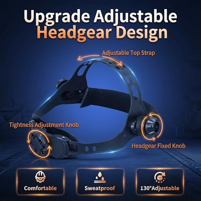 Auto Darkening Welding Helmet4"×4"-Optical grade 1/1/1/2-True Color-Solar&Battery Power-4 Sensor,0.1ms Response Time-Wide Shade DIN5~9/9～13 for SMAW,TIG,MIG,GTAW,Grinding-Lightweight wear