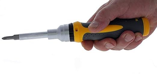 IDEAL Electrical 35-988 Ratch-A-Nut Screwdriver 9-In-1 Ratcheting Nut Driver with Screwdriver, Driver Bit Sets