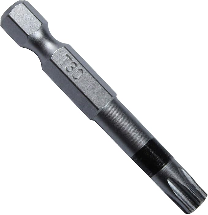 T30 Torx/Star Driver Bit - Color Coded 2" Torx/Star Drive Quick Change Shank Bit for Screws and Fasteners Requiring T30 Size Bits (5 Pack)