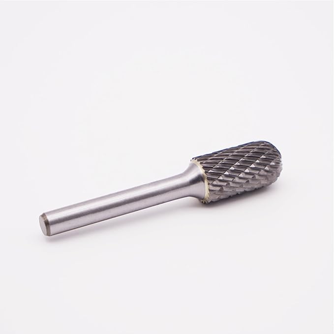 LU&MN Tungsten Carbide Burr Cylinder Shape SC-3 with Radius End Double Cut Rotary Burr File, 1pc