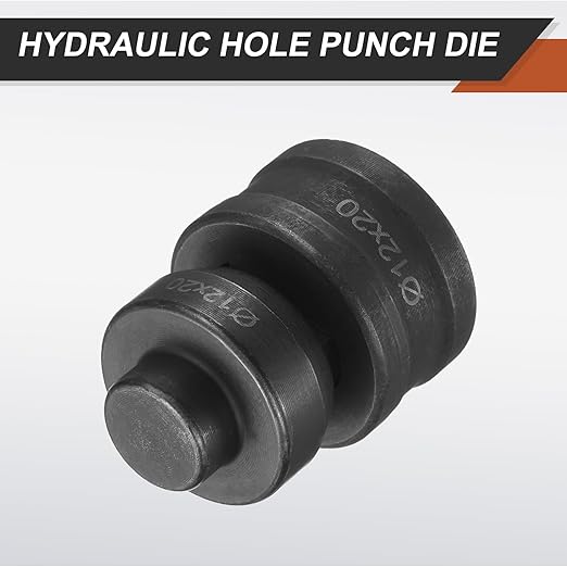 HARFINGTON Hydraulic Hole Punch Die 過12횞20mm Slot Hole 40Cr Steel Electric Punching Kit for CH60 Electric Punching Machine, Black