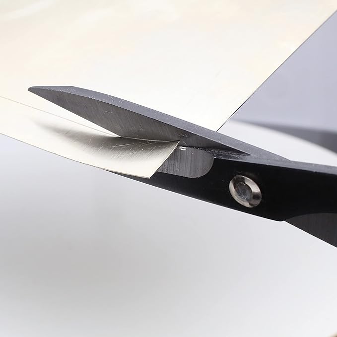 The Beadsmith Plate Shears ??Metal Elements ??Heavy Duty Scissors ??Made of Carbon Steel ??8 Inches/20.3mm Long, 1.75in/44.45mm Cutting Blades ??Cuts Up to 20 Gauge Metal Sheet Stock