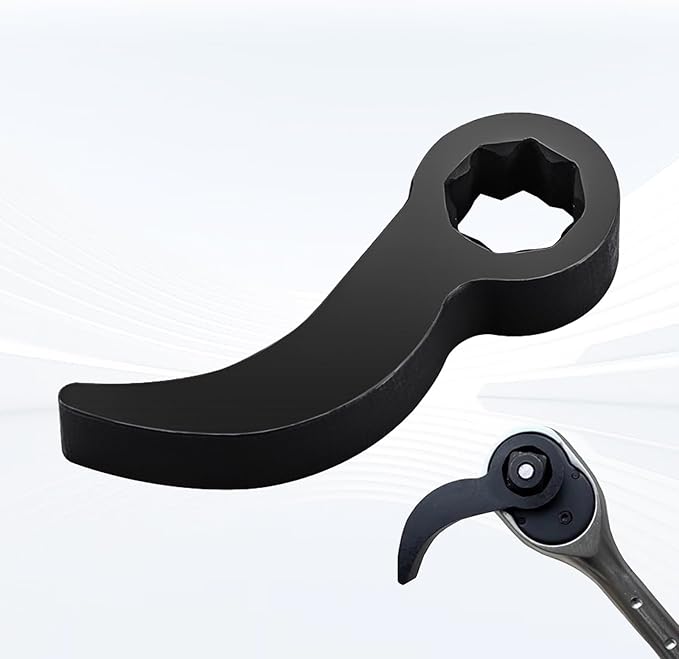 Pry Bar Wrench Adapter & Ratchet Pry Bar Attachment - Adjustable Angle Head, Extra-Strong Axle Removal Tool for Tight Spaces (1/2")