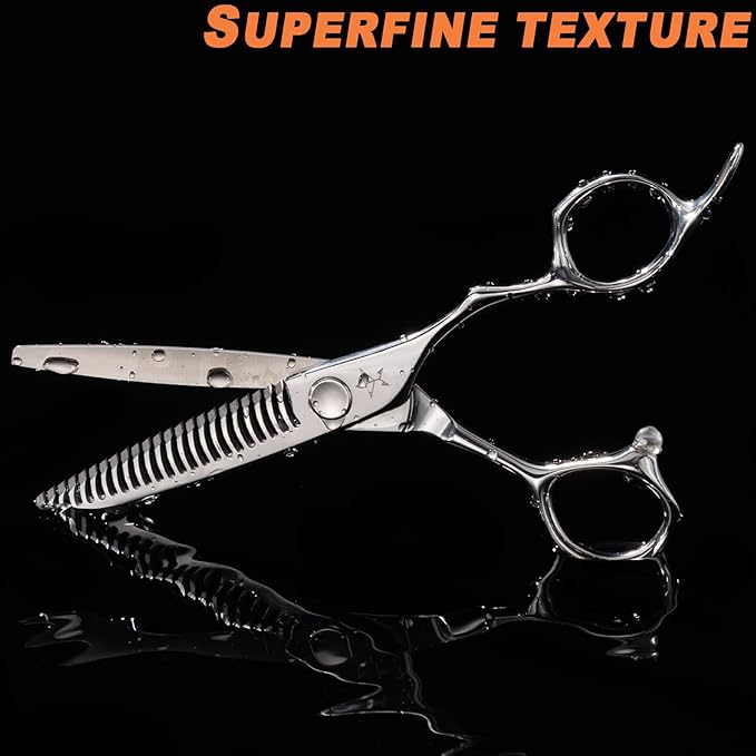 High-end Professional Hair Cut Thinning Scissors Hair Cutting Teeth Shears Barber Hairdressing Texturizing Scissor Extremely Very Sharp 6 Inch Stainless Steel Alloy For Men Women Salon& Home