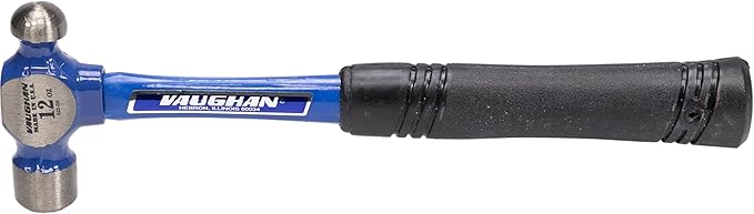 VAUGHAN Ball Pein Hammer, 12 oz, Fiberglass handle, American high carbon steel, FS2012, VN16210