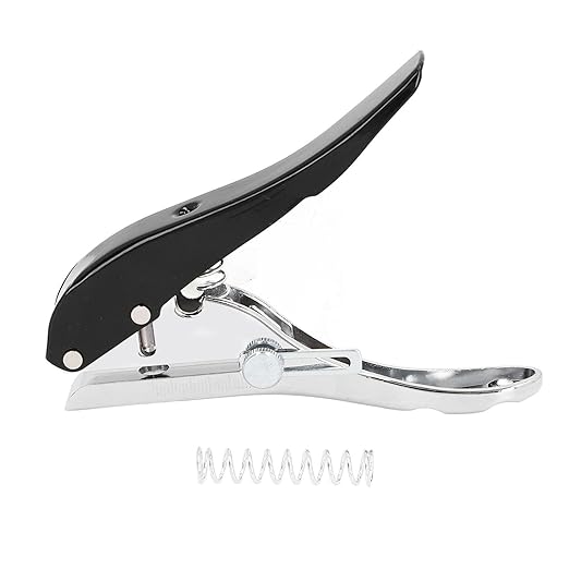 Hole Punch 8mm Single Hole Punch Heavy Duty Hole Puncher for Paper Cards Plastic Cardboard