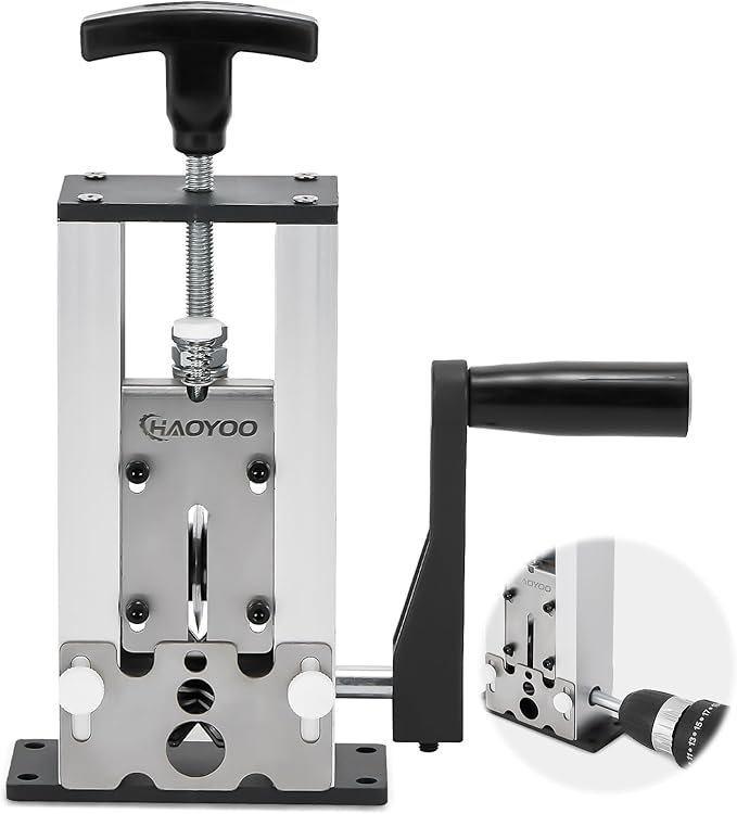 HAOYOO Wire Stripper Machine, Drill-Powered/Manual Two-In-One Wire Strippers Tool, Wire Stripper for 0.06"-1"(1.5~25 mm) Scrap Wire, Wire Stripping Tool for DIY Cable Copper