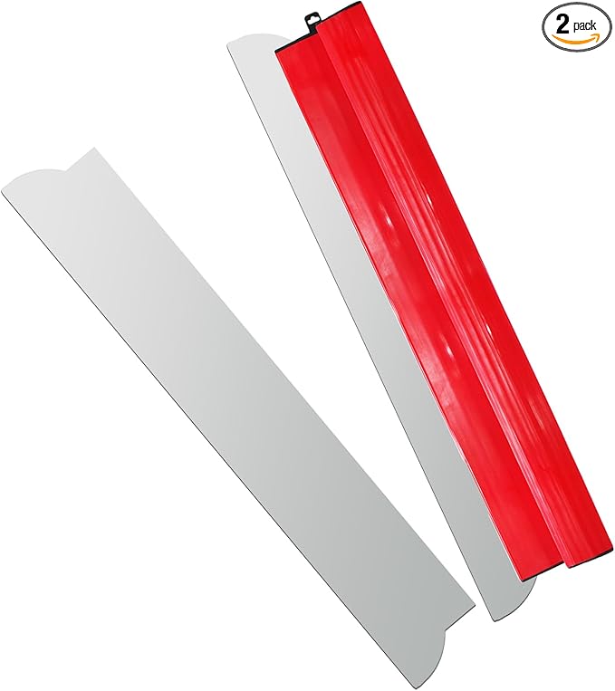 32??Drywall Skimming Blade, 2 PC 0.3mm Stainless Steel Skimming Blade, Drywall Smoothing Spatula Knife for Finishing Wall, Plaster, Wallboard