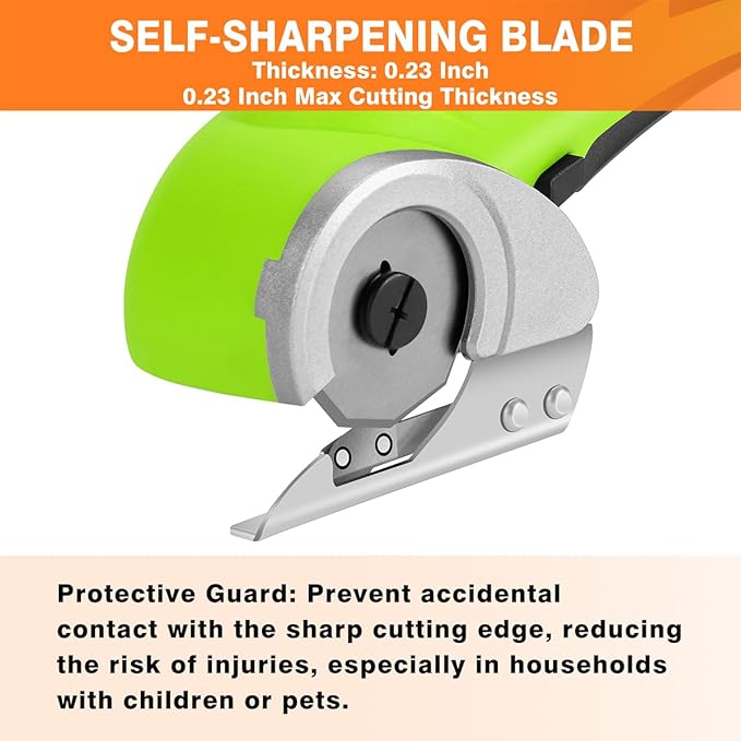 Cordless Electric Fabric Scissors, Power Rotary Cutter,Cardboard Box Heavy Duty Scissor, Rechargeable Sewing Shears (With Storage Box)