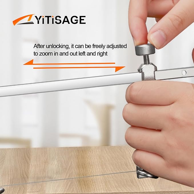 Coping Saw Steel Frame and Diameter 0.5mm Diamond Wire For Woodworking,Metal,Plastic, Wood Board Cutting Coping Saw Kit