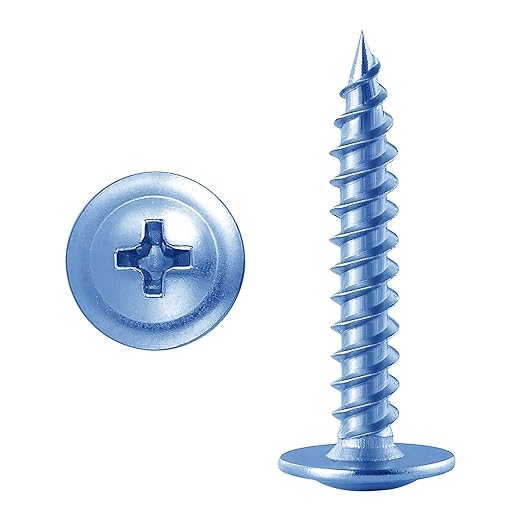 (150 pcs) Wensilon #10횞1-1/2" Phillips Truss Head Wood Screws Galvanized Iron Quick Metal Self