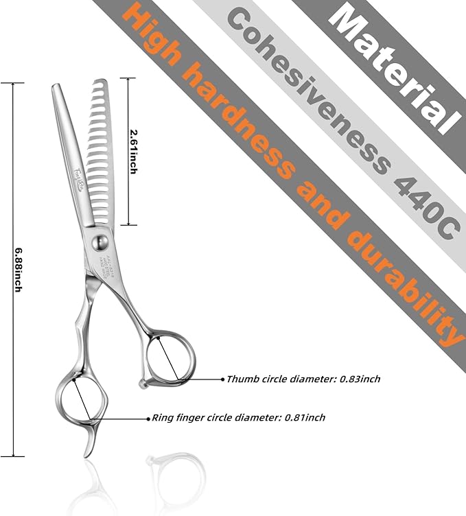 High-end Professional Hair Thinning Scissors Hair Cutting Teeth Shears Barber Hairdressing Texturizing Scissors Extremely Very Sharp 6.3 Inch Dynamic Steel Alloy For Men Women Salon & Home