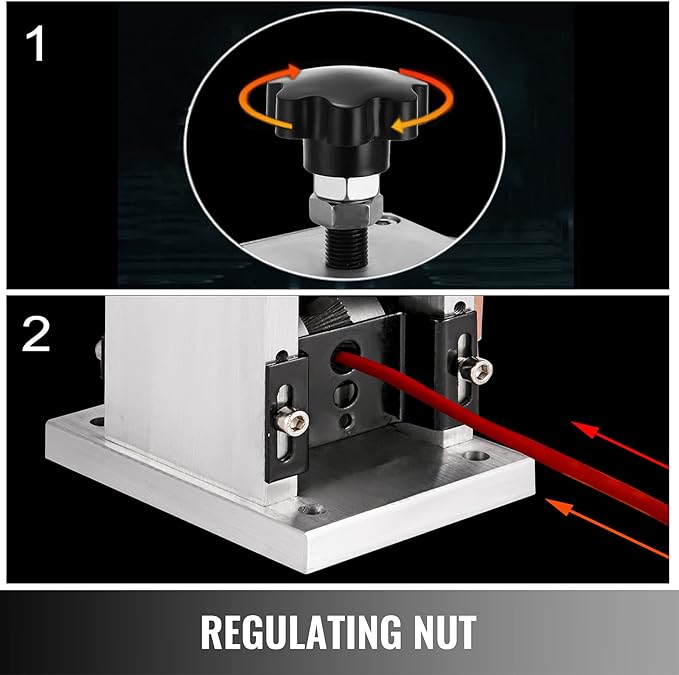 Happybuy Manual Wire Stripping Machine 0.06-0.98 inches, Wire Stripper Machine with Hand Crank Portable, Wire Stripping Tool Aluminum Construction,for Scrap Copper Recycling