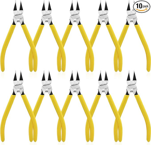 BOOSDEN Wire Cutters 10 PACK, 6 inch Wire Clippers, Dikes Side Cutter Nippers, Diagonal Cutting Pliers, Spring Loaded Flush Cut Pliers for Plastics, Crafts, Zip Tie, Floral