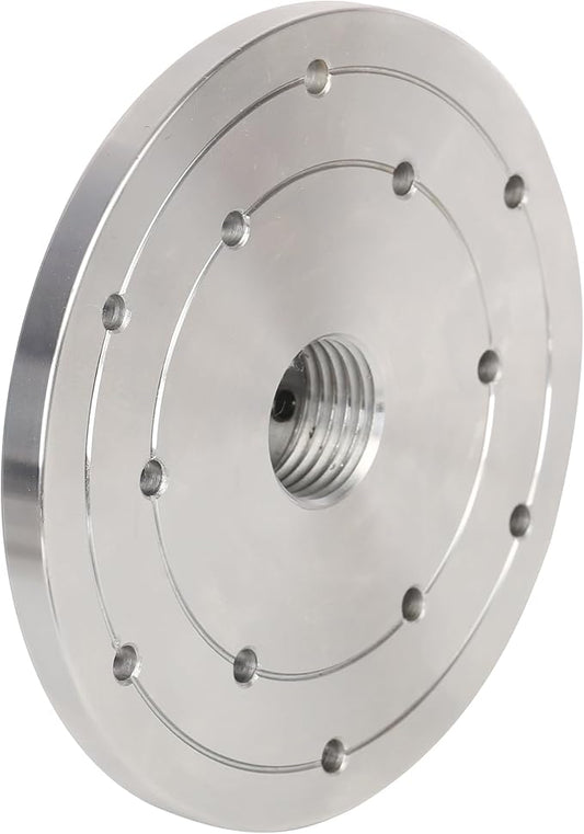 6" Wood Lathe Steel Faceplate, 1-1/4?쓝8TPI Spindle Thread Woodworking Machine Chuck Face Plate