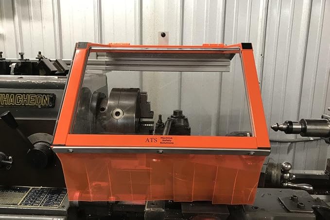 Lathe Guard. 18" Wide, Hinged. Fits machines with up to 12" Chuck Diameters. Standard Model, Part # LG-TR3-18 by ATS Machine Safety Solutions