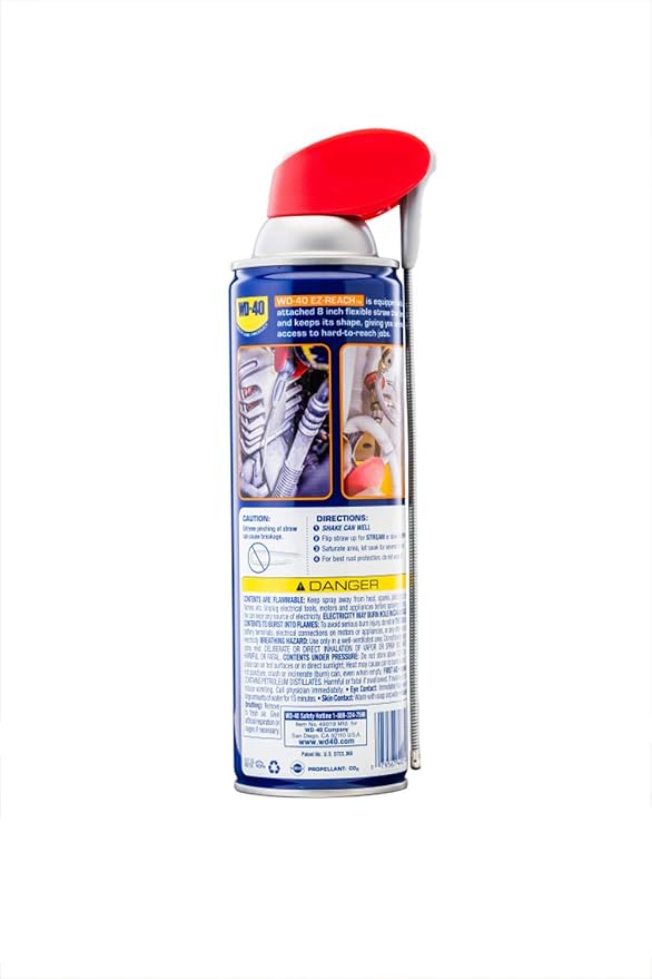 WD-40 Original Formula, Multi-Use Product, EZ-REACH Flexible Straw, 14.4 OZ [6-Pack]