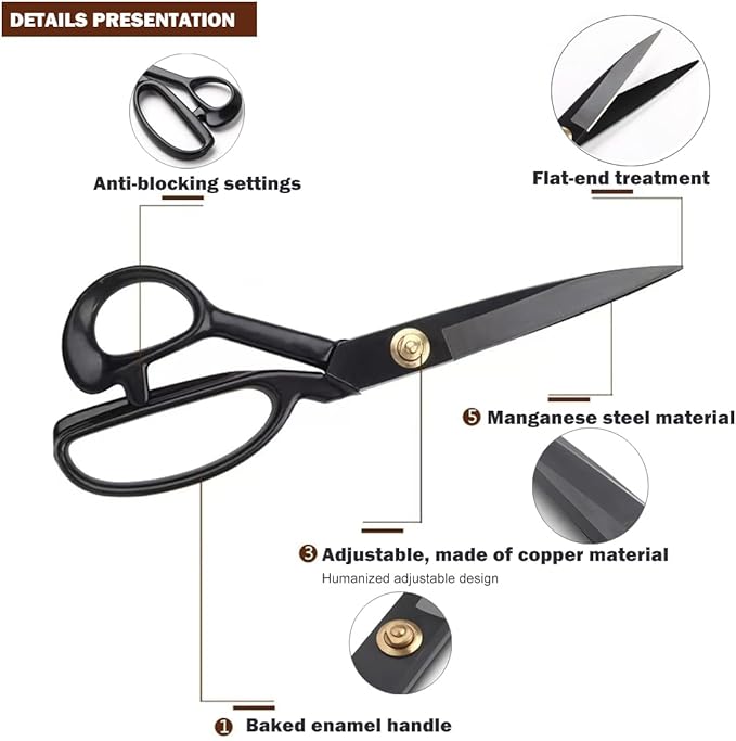 4Pcs 10inch Professional Heavy Duty Scissor Tools Cutting PVC TPO Epdm Hot Air Welding Roofing Materials Cutting Fabrics Composite Materials Roofing Scissors Heavy Duty for Home Artists Dressmakers