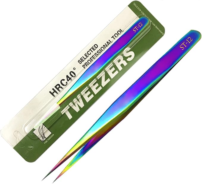 Tweezers Set, Diamond painting tools,Eyelash Extension Tweezer,Anti-Static Stainless Steel Curved of Tweezers for Diamond painting, Electronics, Laboratory Work, Jewelry-Making, Craft, Soldering