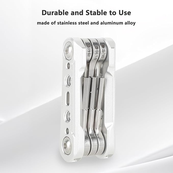 CAMVATE Folding 6-in-1 Multi-Tool Kit(Silver)-3804