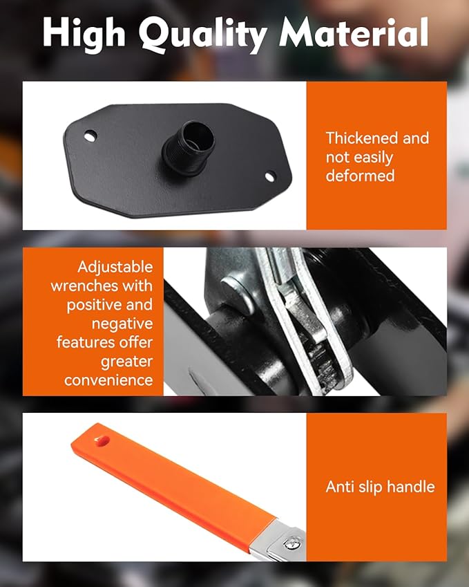 Upgraded Brake Caliper Compression Tool 4 in 1 Universal Caliper Piston Compressor Tool with 4 Brake Caliper Hangers Brake Pad Spreader Tool with 360째Swing Ratchets for Car Brake Repair