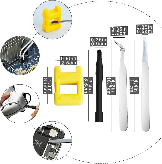 Screwdriver Set, 12 Pcs Small Screwdriver Set with Flathead Phillips Pentalobe Screwdriver In Different Sizes for iPhone PC Laptop Eyeglass Jewelry Watch