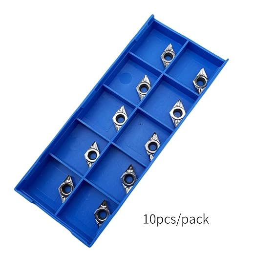 Tungsten Steel Tool Holders C08K-SDUCR07Boring Bar +10PCS DCGT070204-AK DCGT21.51 Indexable Carbide Turning Insert Blades Boring and Outer circlr for Aluminum Copper Plastic Cutting
