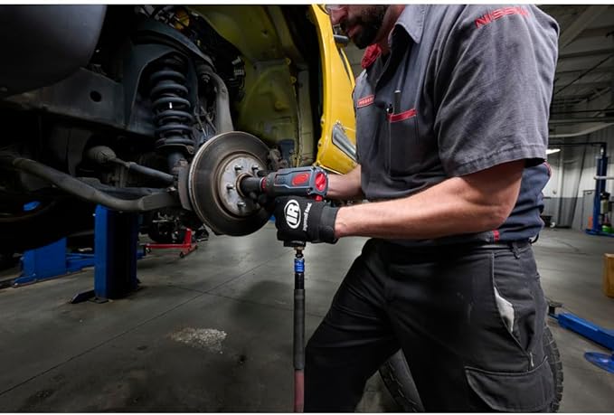 Ingersoll Rand 2236QTIMAX-2 DXS2 1/2" Air Impact Wrench, 2" Extended Anvil, Quiet, 1500 ft-lb Torque, Titanium Hammercase, Friction Ring Retainer, Pistol, Interchangeable Anvil, Multi-functional Tool