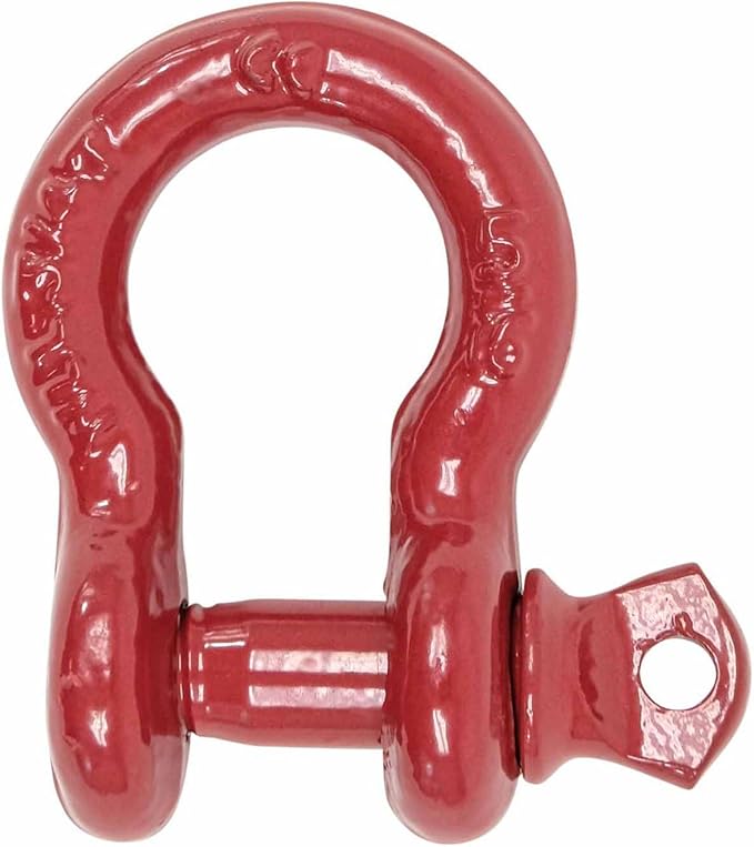 Mytee Products 5/16" Anchor Shackle Forged Carbon Steel w/Alloy Screw Pin WLL # 0.75 Ton (1,500 Lbs.)|Double Rust Protection Heavy Duty D Ring Shackle for Towing, Rigging & Vehicle Recovery (10 Pack)