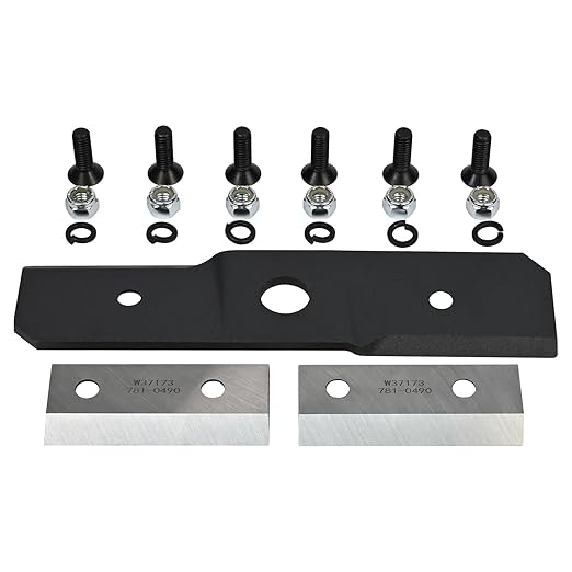 Shredder/Slicer Blade Kit 1-742-0571 & 2-981-0490 Shredder Chipper Blade 6-710-1054 Screws Compatible with Craftsman Bolt on Kit MTD Chipper Shredder Parts