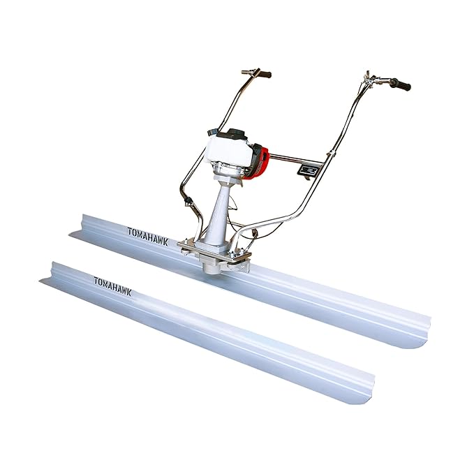 TOMAHAWK 1.6 HP Honda Gas Vibrating Concrete Power Screed Motor with 10 ft & 8 ft Blades Bull Float Honda GX35