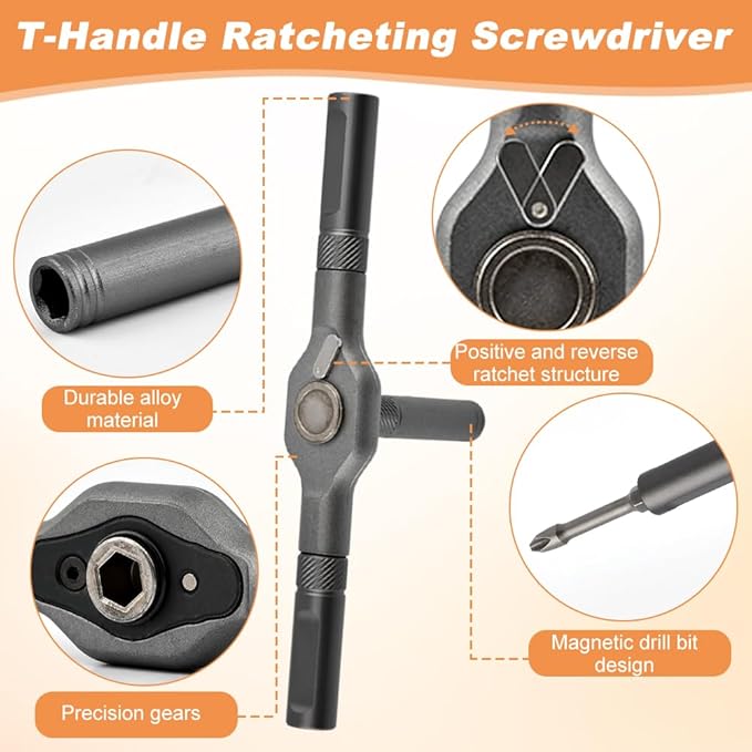 42 in 1 Magnetic Screwdriver Set, 40pcs Bit Magnetic Drive with Ratchet Handle, DIY Ratchet Screwdriver Set Precision Repair Tool Kit for Home, Computer & Bicycle DIY‌