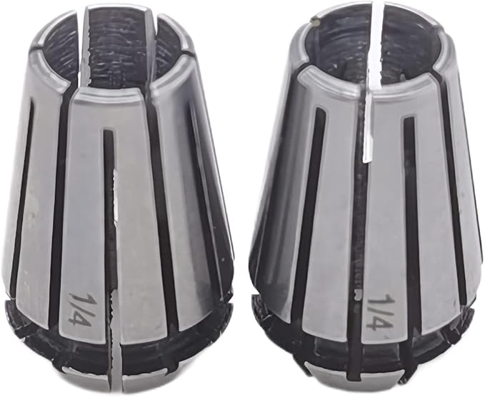 2pcs ER11 1/4" Spring Collet Precision Mill Chuck Collet CNC Engraving Machine & Router Milling Lathe Tool Holder (2pcs er11 1/4)