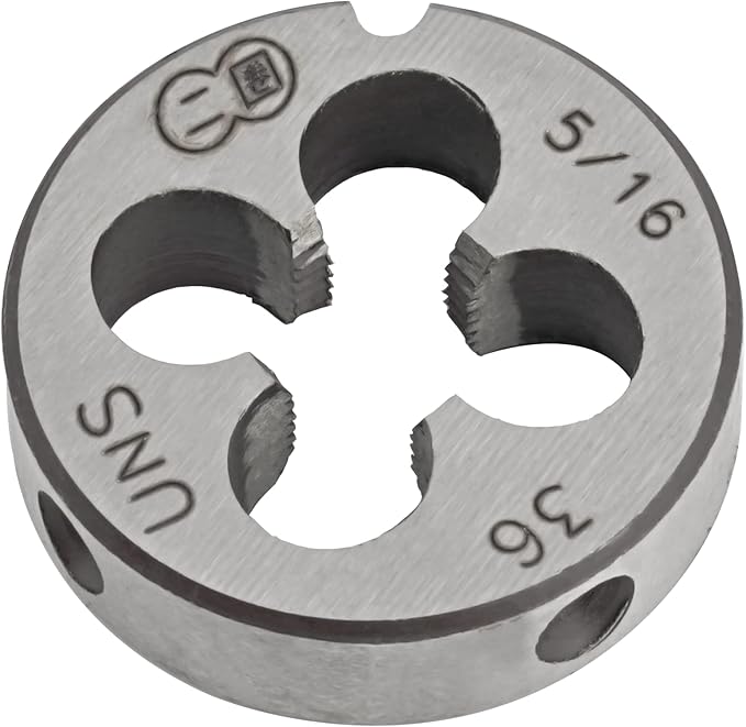 Aceteel 5/16"-36 UNS HSS Tap And Die Set, 5/16 x 36 UNS Machine Thread Tap And UNS Round Thread Die Right Hand