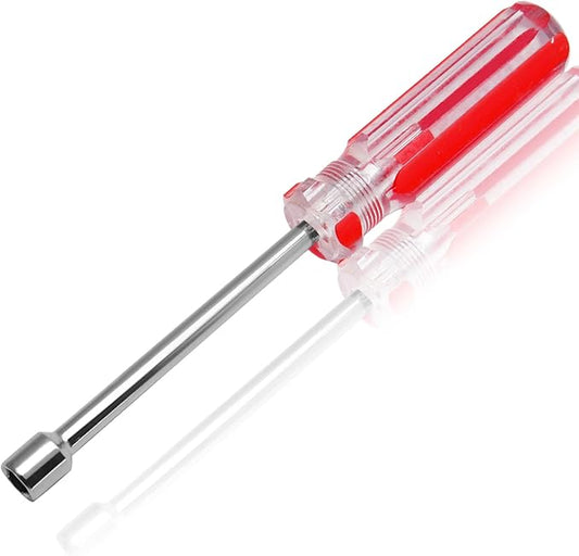 5/16 Inch Hex Nut Driver, Socket Wrench Screwdriver with 3.7-Inch Hollow Shaft, Cushion Grip Handle