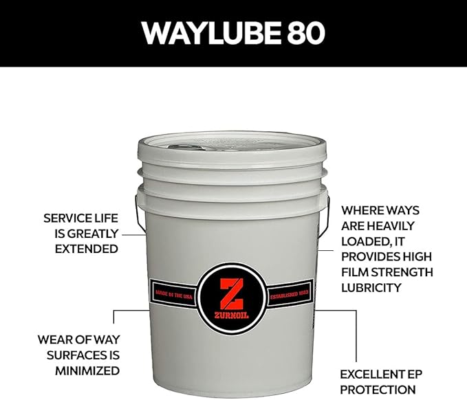 Waylube 80-NE Premium ISO 68 Slideway Lubricant, 5 Gallons