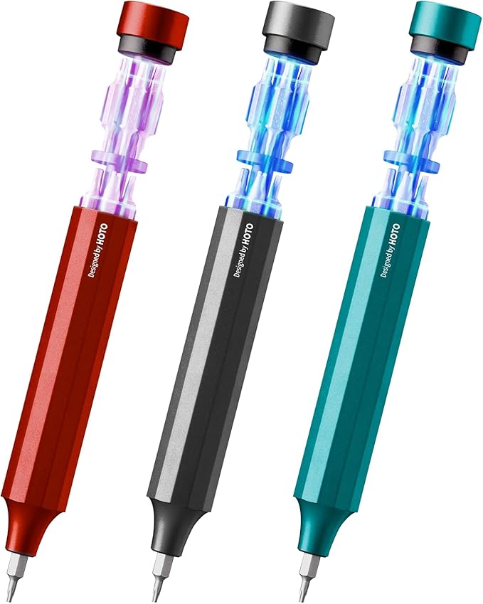 HOTO 3PCS 24 in 1 Multi Bit Mini Screwdriver Set Magnetic, Manual Precision Screwdriver Set, EDC Pen Screwdriver for Eyeglasses, Electronics, Watches, Phones, Laptops, Cameras