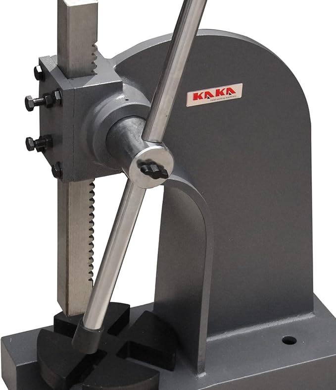 KAKA INDUSTRIAL Arbor Press, 3-Ton Capacity Manual Arbor Press, 11-Inch Height with 4-Position Plate, Portable Hand Press for Bearing Installation, Metal Bending, and Industrial Workshops AP-3