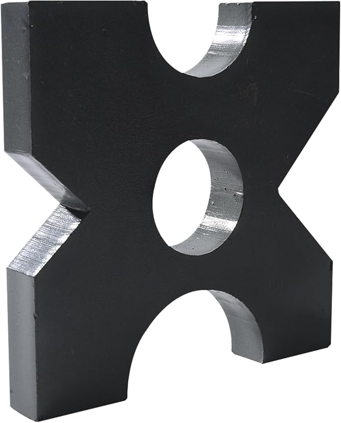 2 Pack Arbor Press Plate, 20 Ton and 32 Ton Shop Metal Press Plates with 4 Notch, 1 inch/25mm Thickness, H Frame Thickened Hydraulic Shop Press Plate 1" x 7" x 7"