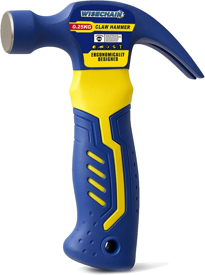 8 oz Professional Small Claw Hammer 45# Steel – Anti-Slip Grip & Nail Starter