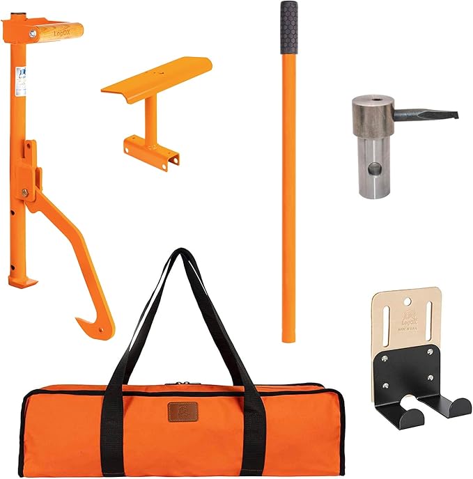 LogOX Forester Package - Includes 3-in-1 Forestry Multitool, Holster, Pickaroon & Gear Bag | Powder-Coated 40??Cant Hook Log Roller, 21??Carrier, and 40??Timberjack (USA Made with A Warranty)